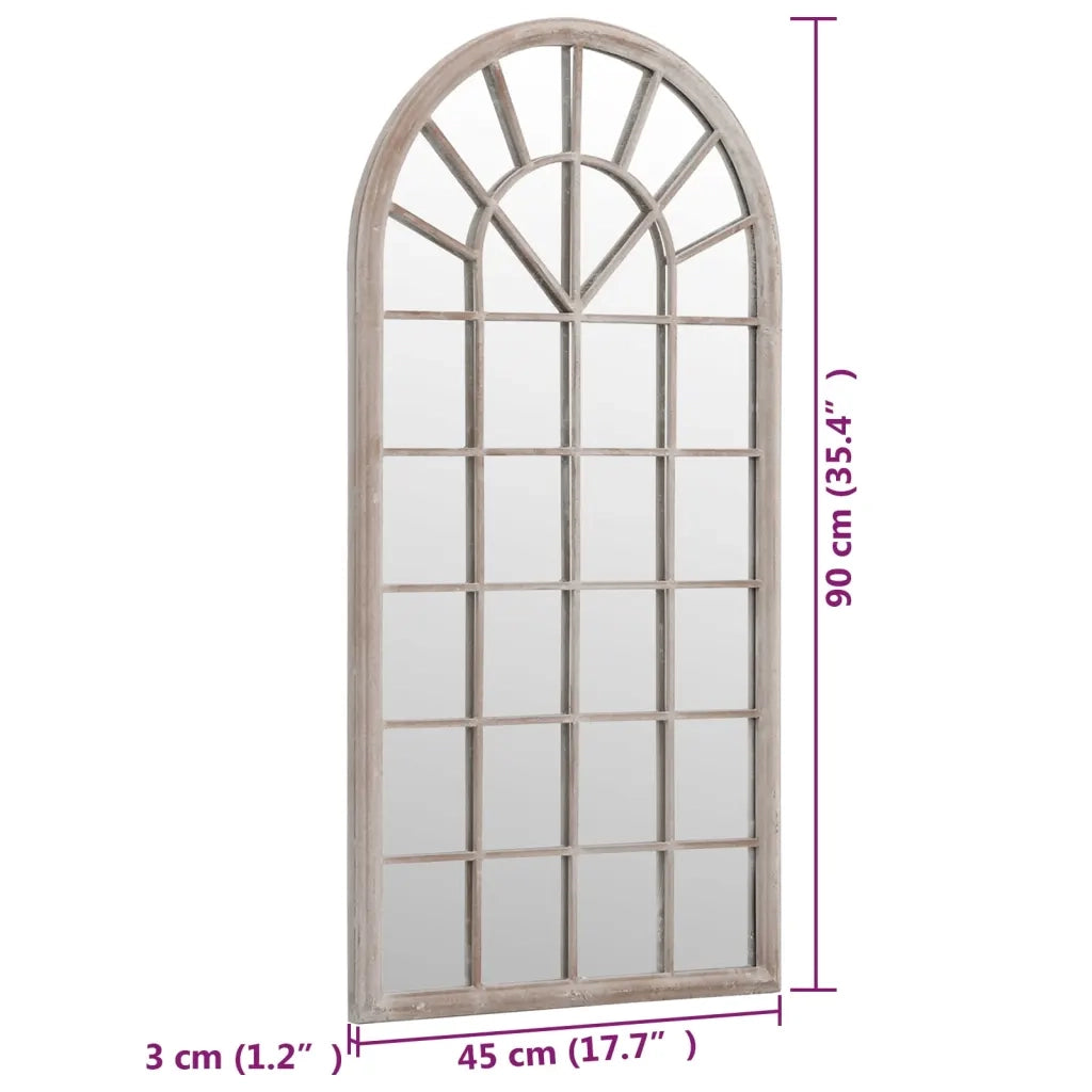 Specchio da Giardino-Specchio Decorativo-Specchio Esterno Sabbia 90x45 cm in Ferro per Uso Esterno