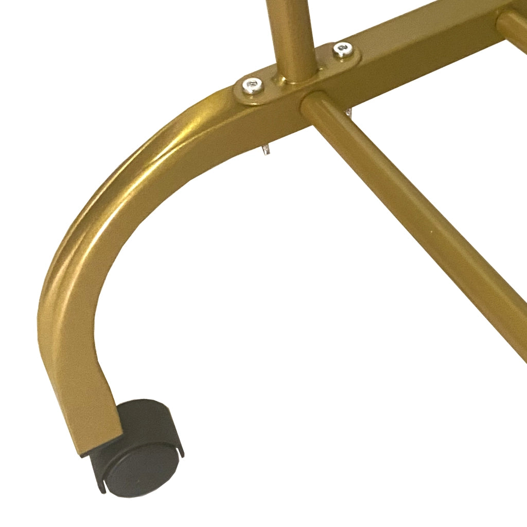Appendiabiti Donkey Premium Maxi a 1 supporto Nyana Home 152x110x56 cm, 2 barre appendiabiti, 4 ganci laterali, 1 ripiano inferiore Oro.