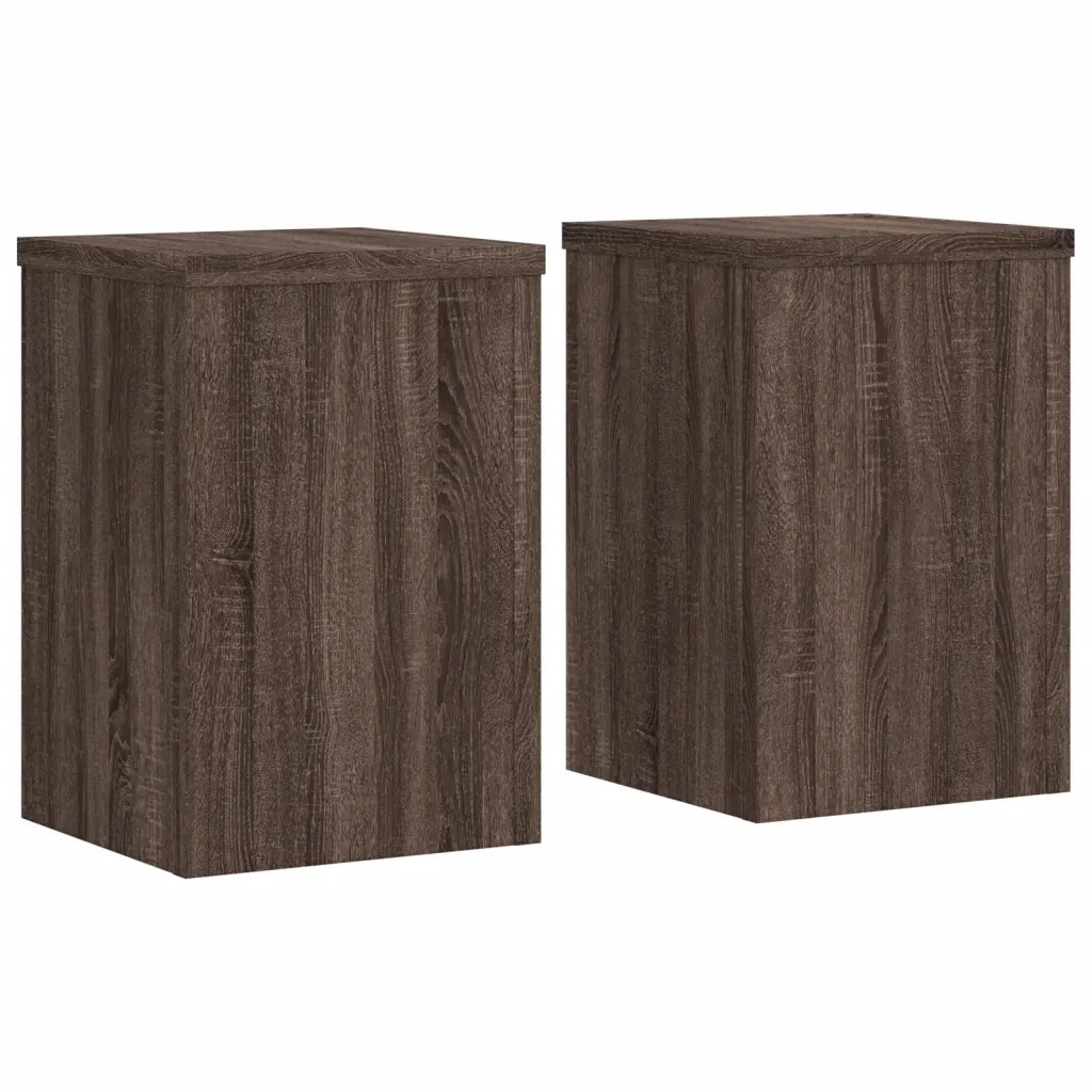 vidaXL Supporti per Piante 2 pz Marrone 20x20x30 cm Legno Multistrato