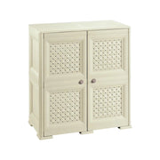 ARMADIO 2 MODULI ANGORA 79X43X85,5 CM CON ANTA TRAFORATA – MOBILE CONTENITORE DECORATIVO PER ZONA LIVING E INGRESSO