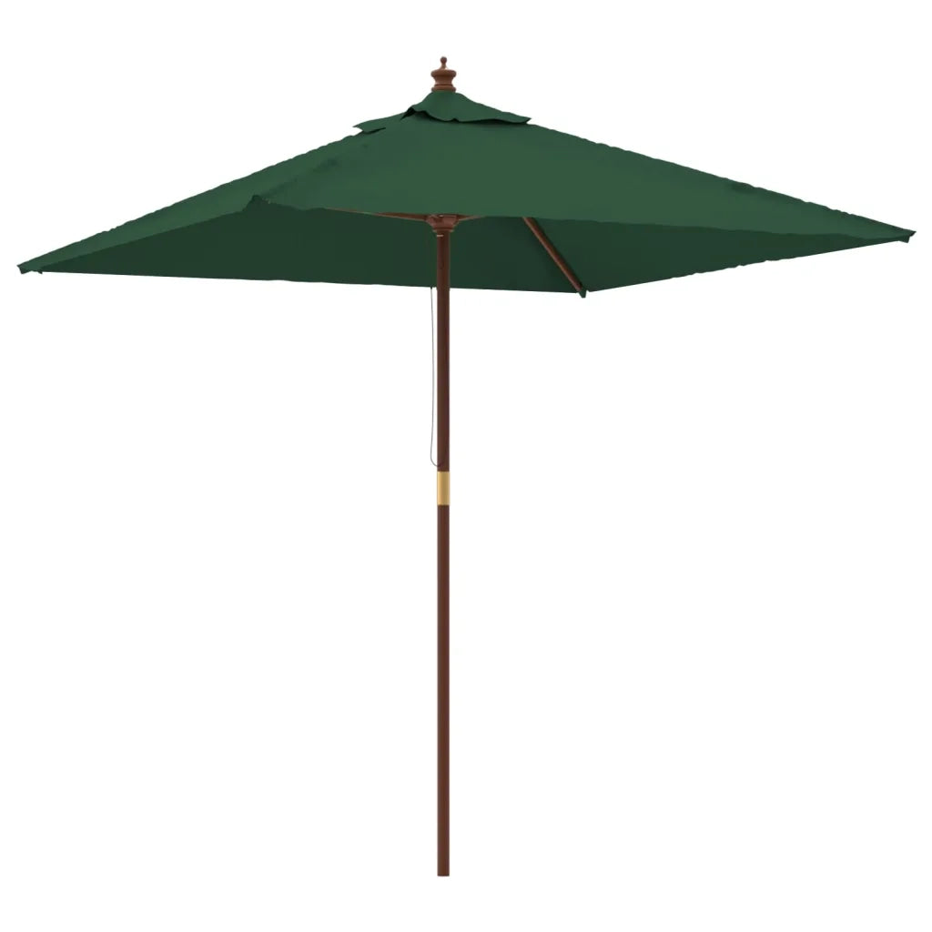 Ombrello | Parasolne da Giardino con Palo in Legno Verde 198x198x231 cm