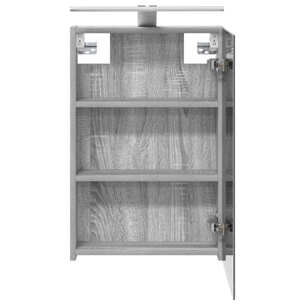 Mobiletto per specchio da bagno con lo scaffale Grigio Sonoma