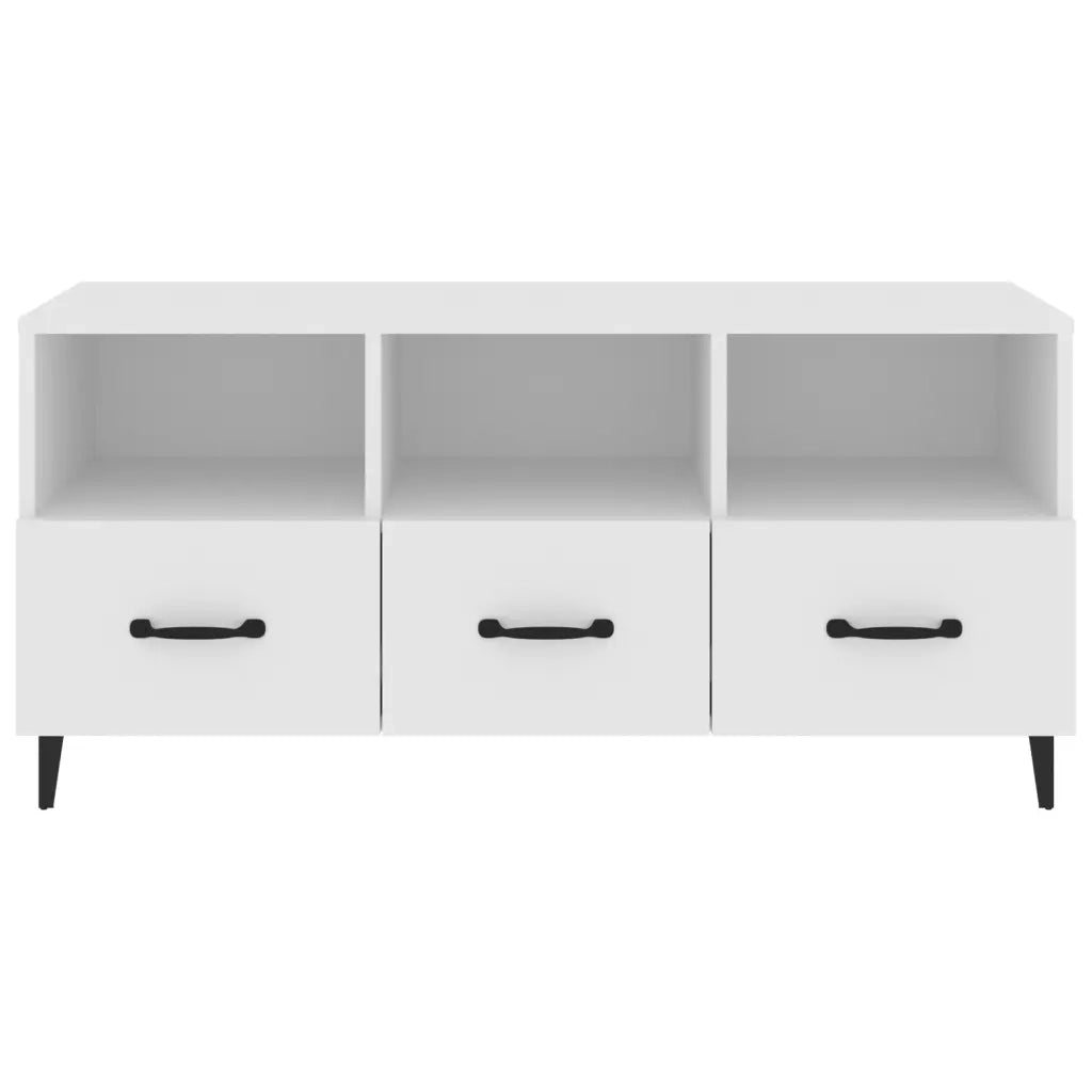 Mobile Porta TV Bianco 102x35x50 cm in Legno Multistrato 812609