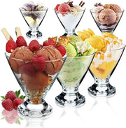 Set di bicchieri per gelato, bicchieri per dessert, bicchieri con piede, bicchieri per gelato, dessert, frutta, antipasti, cocktail, bicchieri per dessert, 6, 460 ml