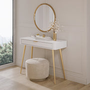 Mobile da Trucco Katerara, Toeletta un Cassetto, 100x38x78h cm Bianco