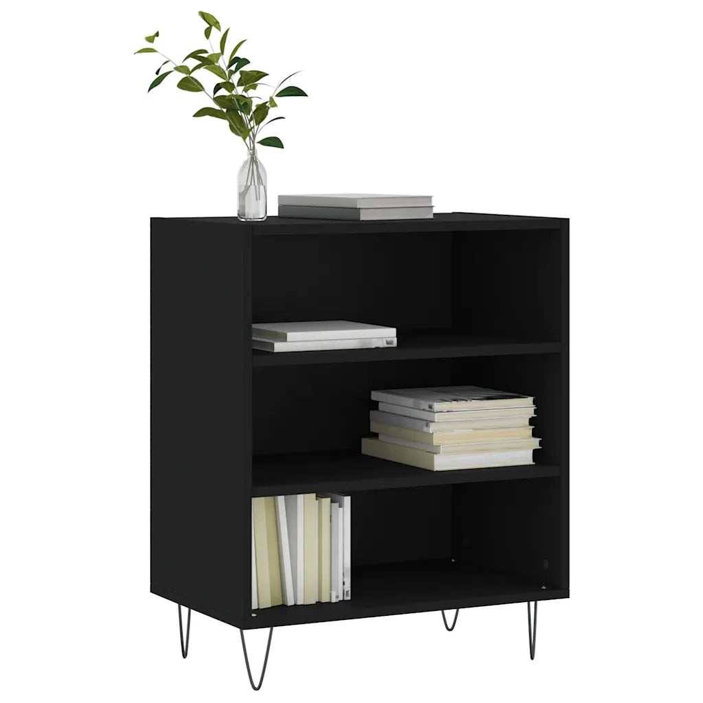 Credenza | Madia | Buffet da pranzo | Armadio da pranzo Nera 57x35x70 cm in Legno Multistrato