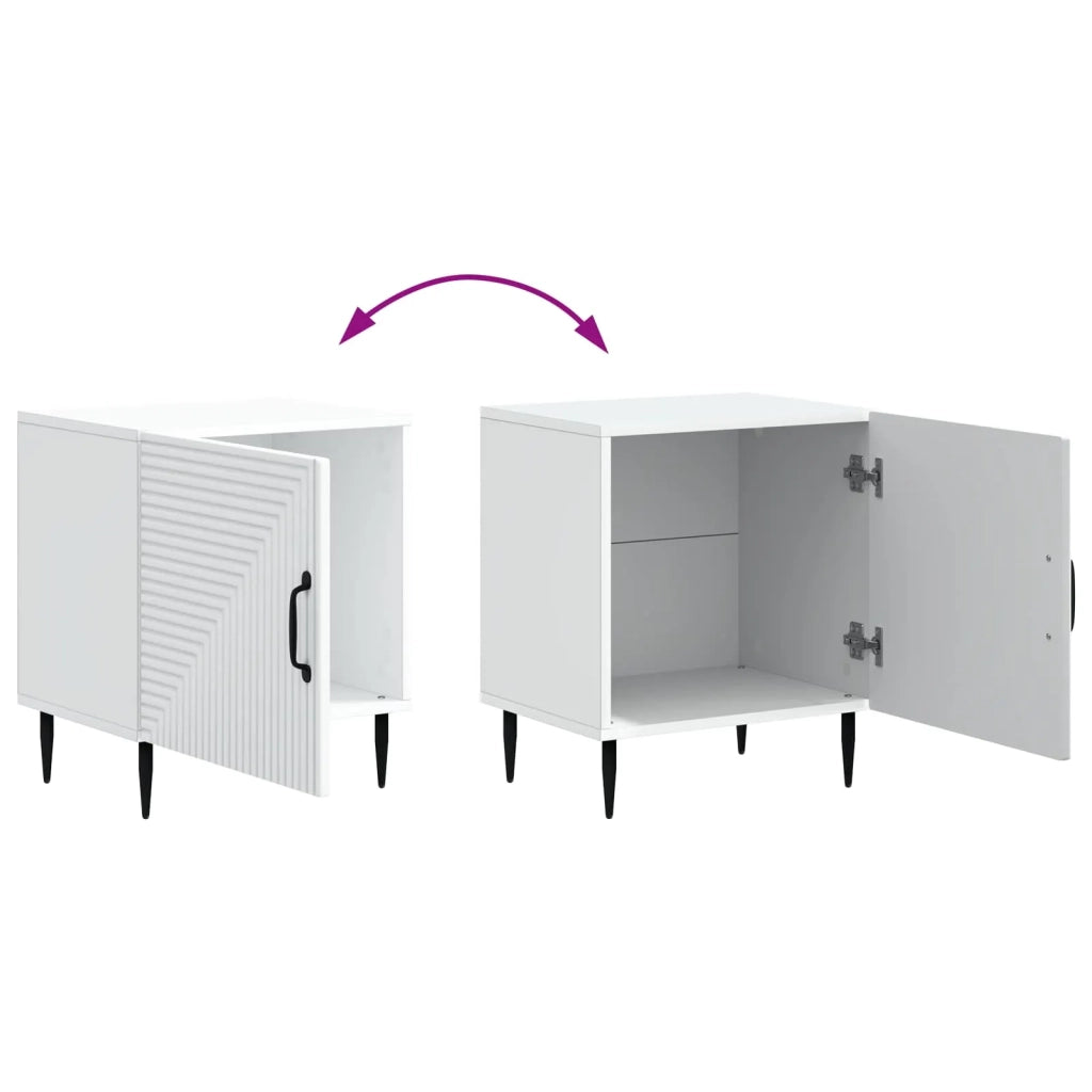 Armadio da Notte 2 pcs Bianco 43 x 34,5 x 50 cm 894796