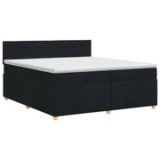 Letto box spring con materasso Nero 200 x 200 cm Tessuto 3451030
