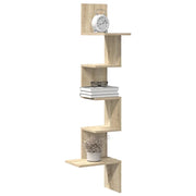 vidaXL Scaffale Angolare Muro Rovere Sonoma 32x32x127,5 cm Truciolato