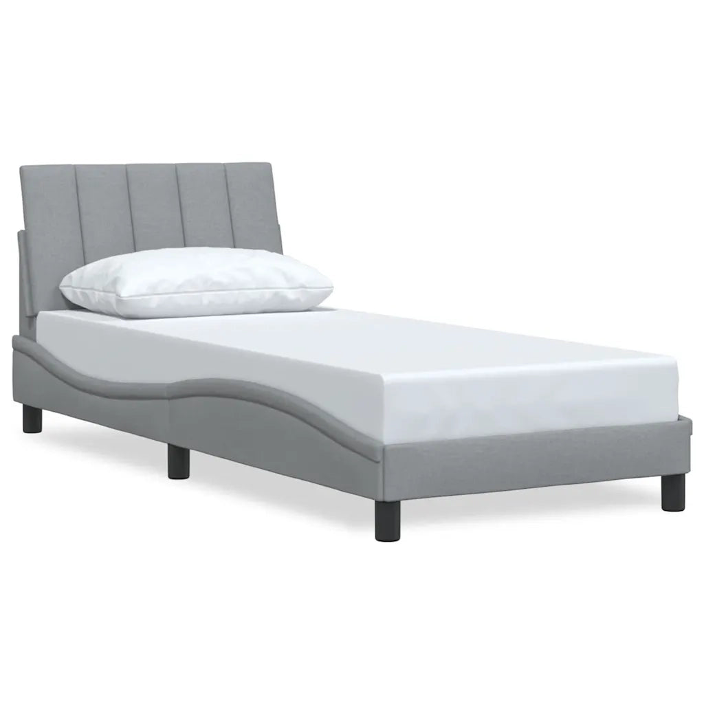 Giroletto senza Materasso Hanko Grigio Chiaro 90x190 cm Tessuto