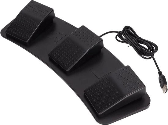 Pedale USB tripla per giochi - Design ergonomico - Alta sensibilità - Fotobooth - Interruttore meccanico .