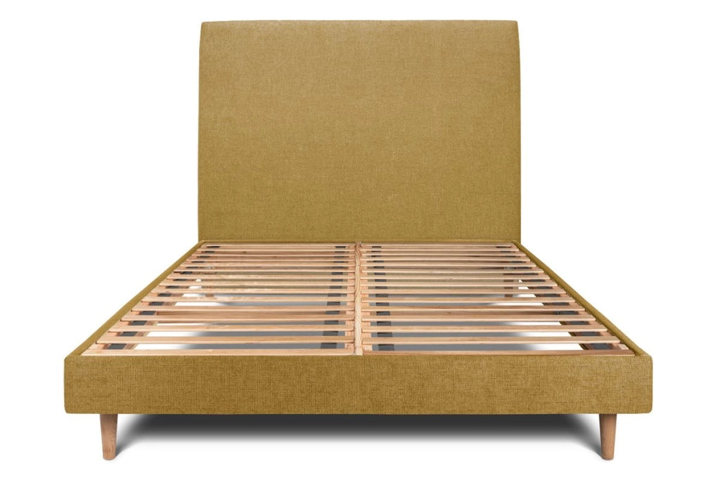 Letto 200x200 cm con testata imbottita - Tessuto Tela opaca