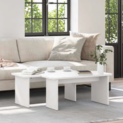 Tavolino da salotto 2 pcs Bianco Legno di pino massello 873524