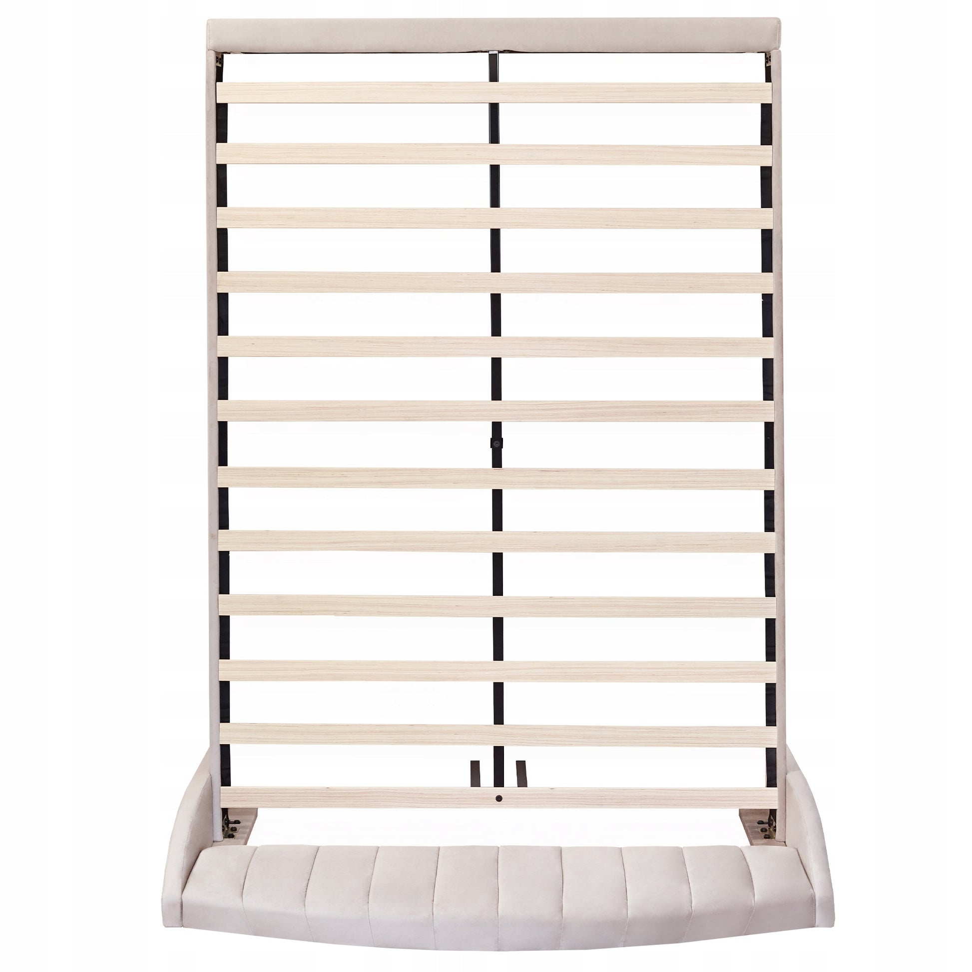 Letto imbottito - Xylo - 140x200 - Beige - Tessuto in velluto per adolescenti e adulti