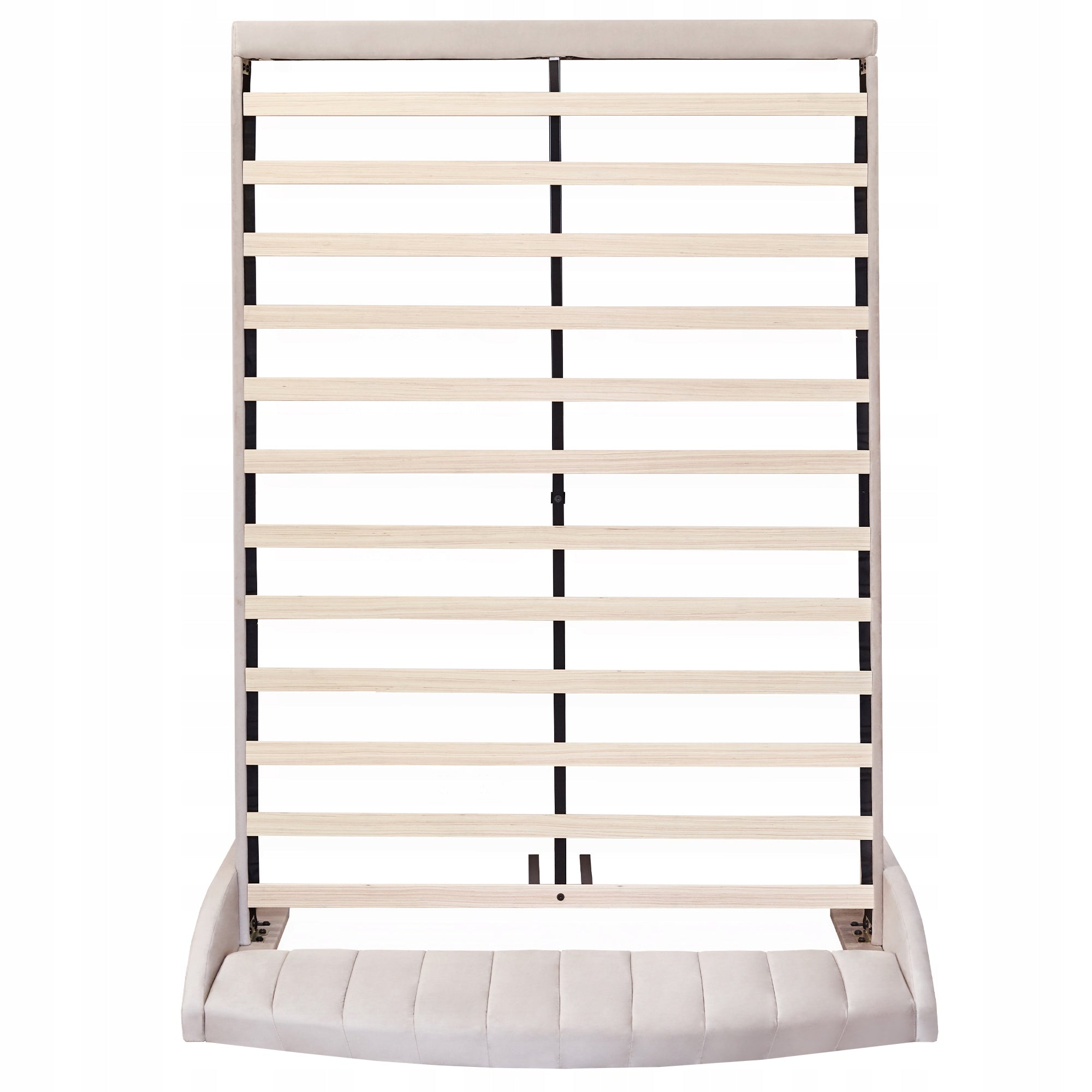 Letto imbottito - Xylo - 140x200 - Beige - Tessuto in velluto per adolescenti e adulti