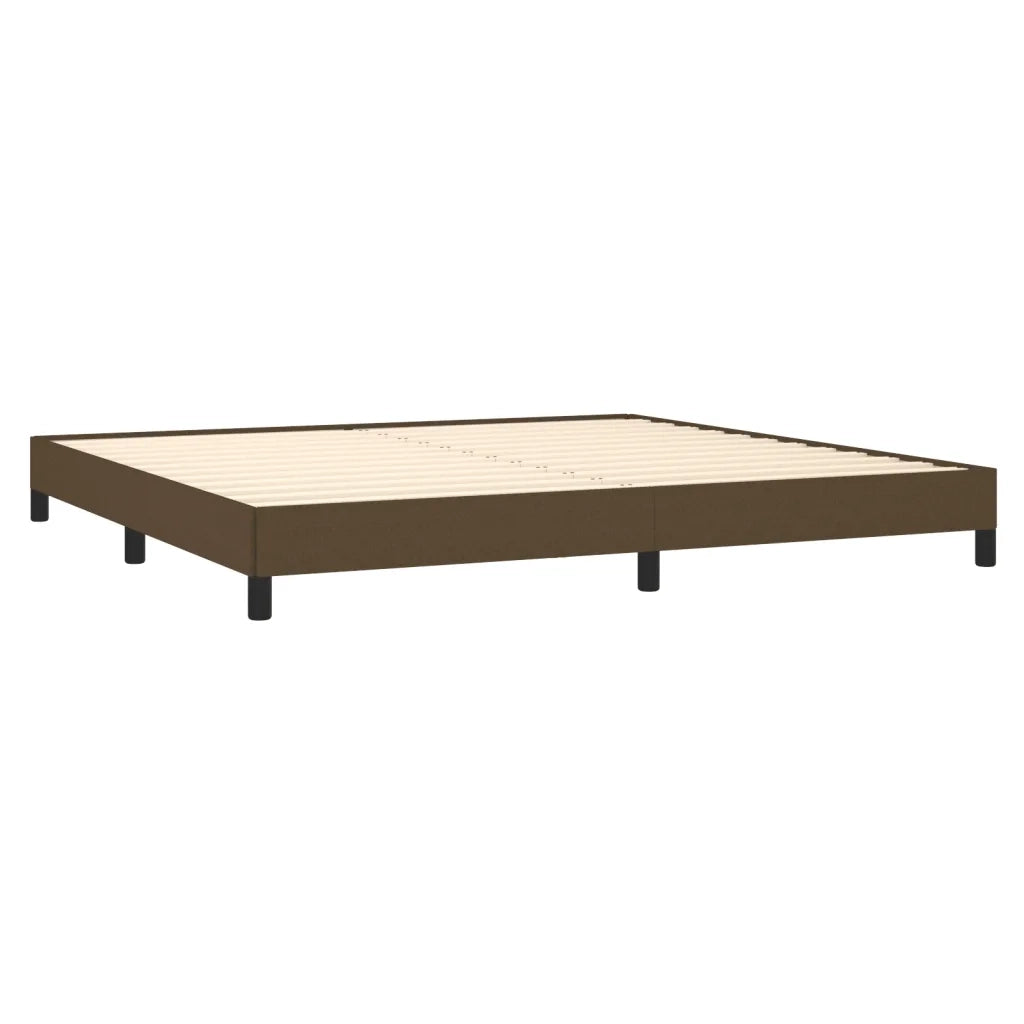 Giroletto senza Materasso Marrone Scuro 200x200 cm in Tessuto