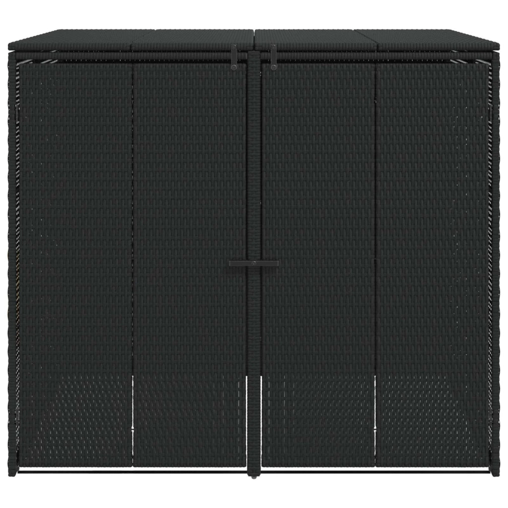 Cassa per Spazzatura 2 pcs Nero 130 x 80 x 115 cm Polietilene