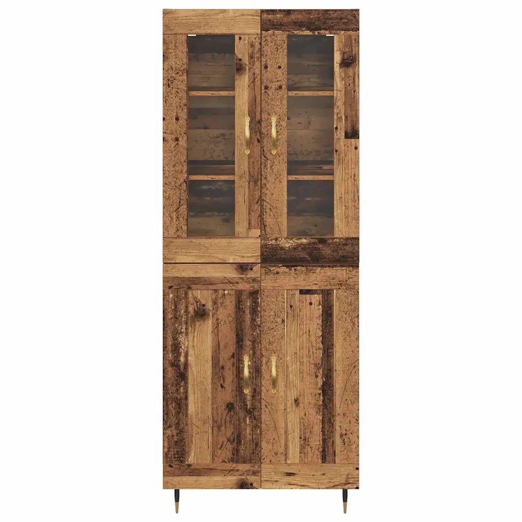 Credenza 2 pcs Legno vecchio Legno multistrato