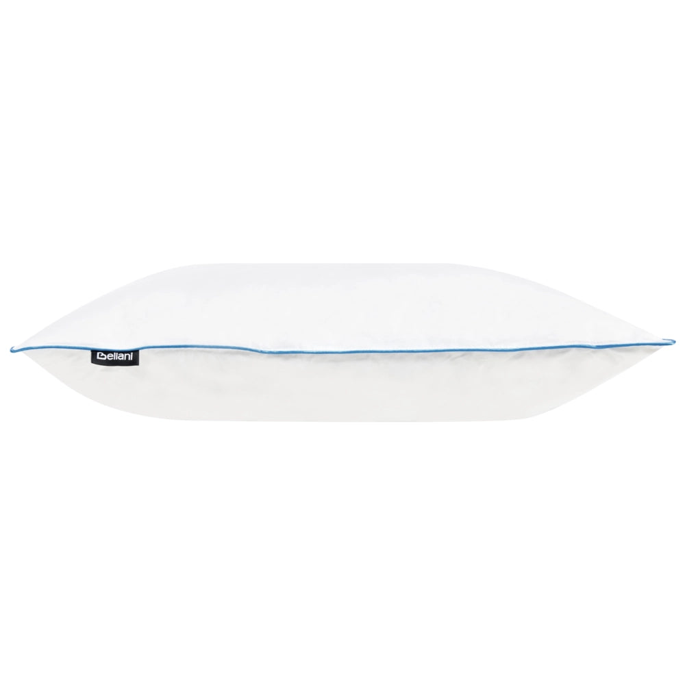 Cuscino basso da letto Rivestimento in cotone premium Imbottitura in piuma e piumino Bianco 50 x 60 cm premium