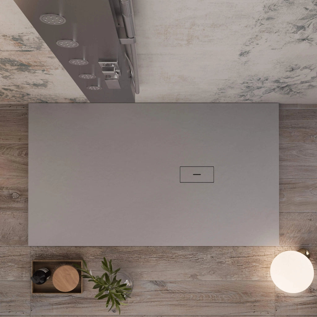Piatto Doccia in Pietra 90x90 cm Bonussi Manila Grigio Chiaro