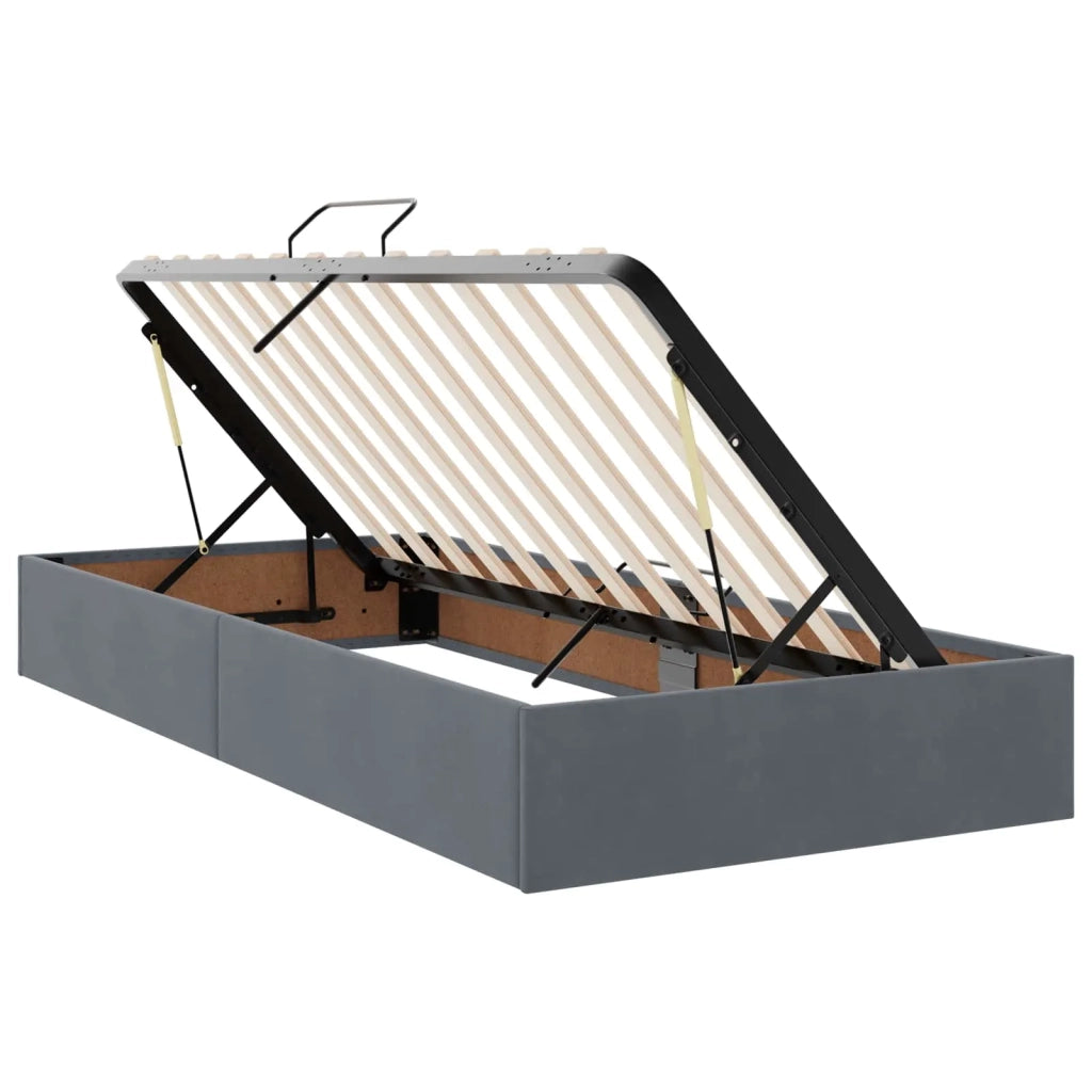 Letto con contenitore LED e materasso Grigio Scuro 200 x 200 cm 3460285