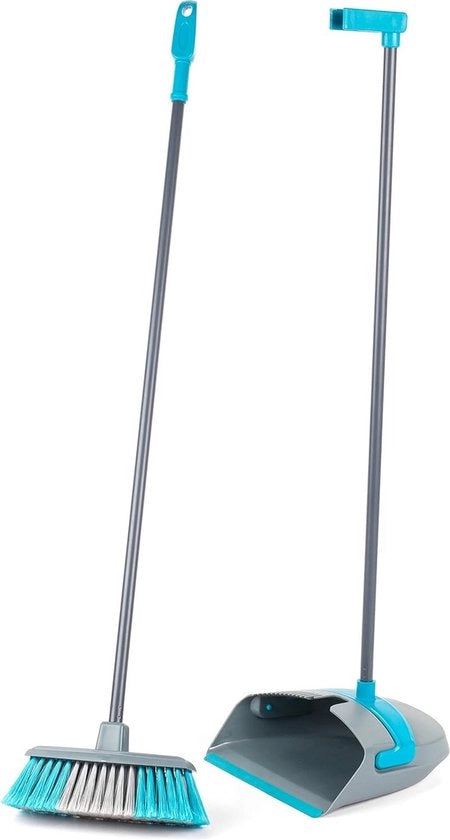 Set di Pennello e Scopa a Manico Lungo - 92 cm Manico Lungo Pennello a Setole Spesse - Scopa Leggera per Pulizia Interna