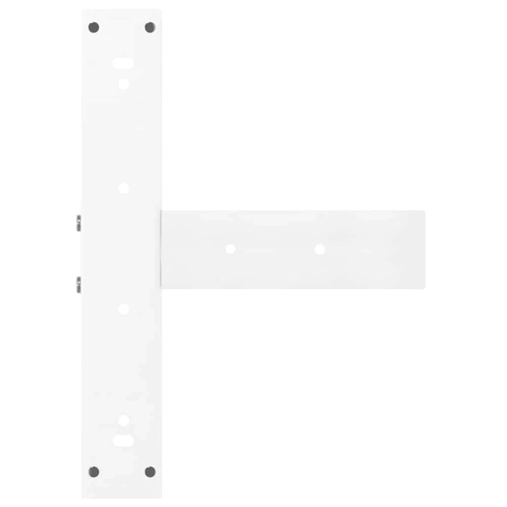 Set di 2 gambe robuste per tavolo da bar a forma di T 50 x 35 x 90 cm con piedini regolabili design moderno acciaio bianco 02_0057343