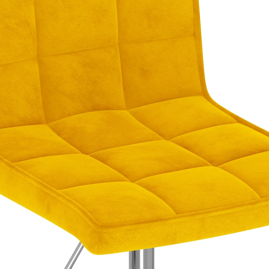 Sedie da Pranzo Girevoli 6 pz Giallo Senape in Velluto 3089307