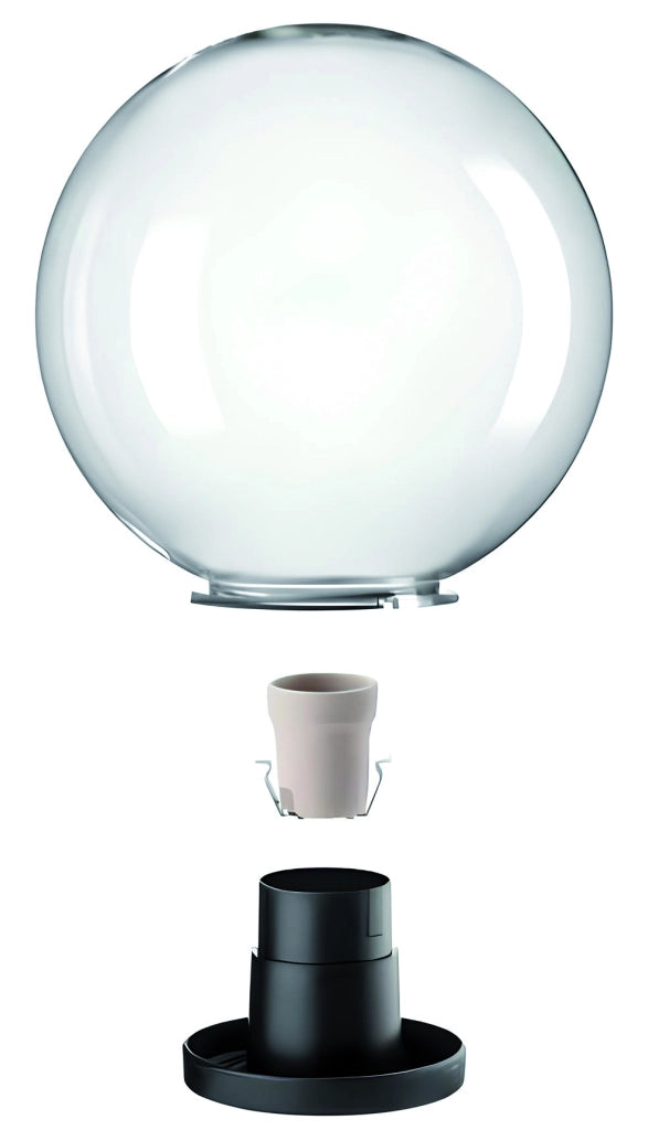 LAMPADA DIFFUSORE GLOBO Ø cm. 20 con base col. Trasparente