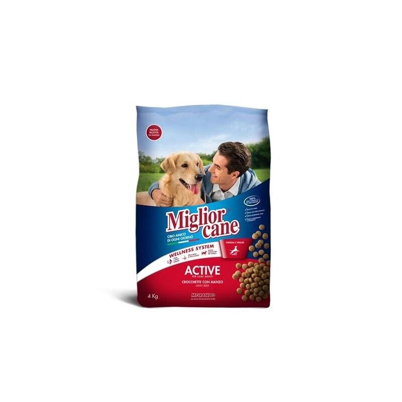 MIGLIOR CANE CROCCHETTE ACTIVE CON MANZO 4 KG