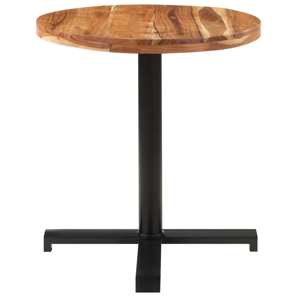Tavolo da Bistrot Rotondo Ã˜70x75 cm Legno Massello di Acacia