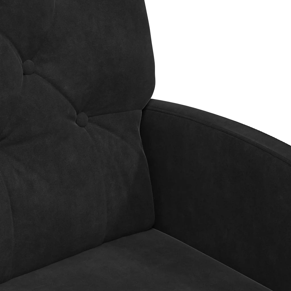 Sedie da Pranzo con Ruote 2 pcs Nero 58 x 67 x 97 cm Velluto 42017871