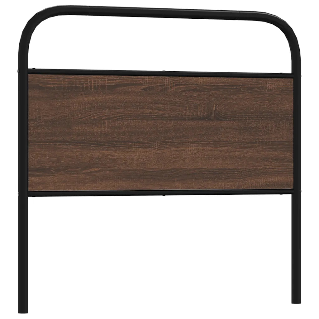 Testiera Rovere Marrone 100 cm in Acciaio e Truciolato