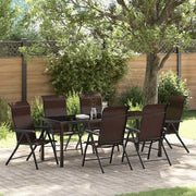Set da Pranzo per Giardino 7 pcs Marrone 3379266