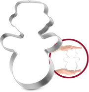 Forma per biscotti a forma di neve grande – forma biscotti a neve in acciaio inossidabile 17 cm – Forma biscotti a neve robusta per idee creative di cottura e decorazione