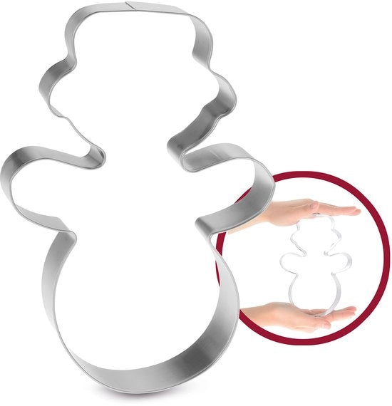Forma per biscotti a forma di neve grande – forma biscotti a neve in acciaio inossidabile 17 cm – Forma biscotti a neve robusta per idee creative di cottura e decorazione