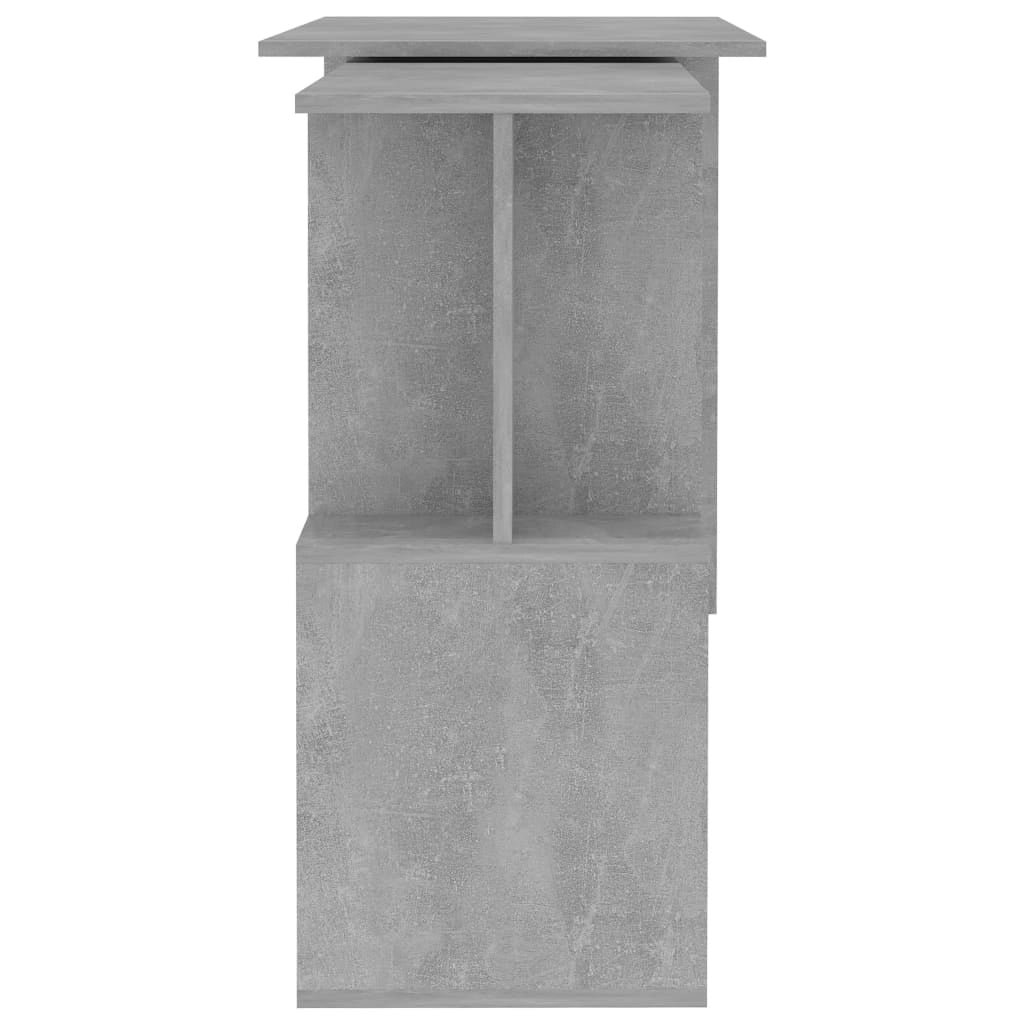 Scrivania tavolo postazione di lavoro mobile per computer scrivania angolare 200 x 50 x 76 cm legno ingegnerizzato grigio 02_0023688