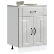 vidaXL Base da Cucina Lucca Grigio Cemento in Legno Multistrato