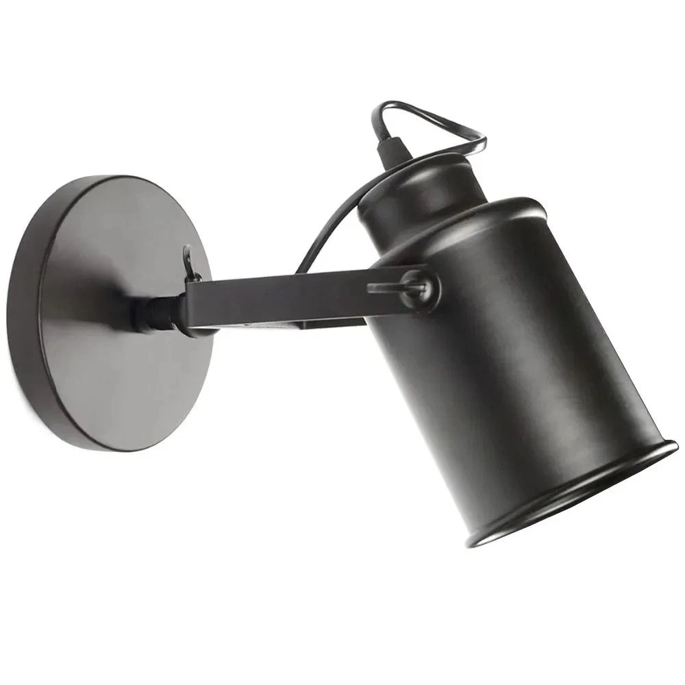 Riflettore Lampada Mobile Spot Da Soffitto Di Parete Nero E27 APP486-1C