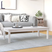 Tavolino da Salotto-Tavolino da soggiorno-Tavolo Bianco 110x50x30 cm Legno Massello di Pino