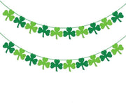 Decorazione per Feste a Slinga con Foglie di Trifoglio Verde - 2 Pezzi - 5m - Veltro - Decorazione per Feste Irlandese