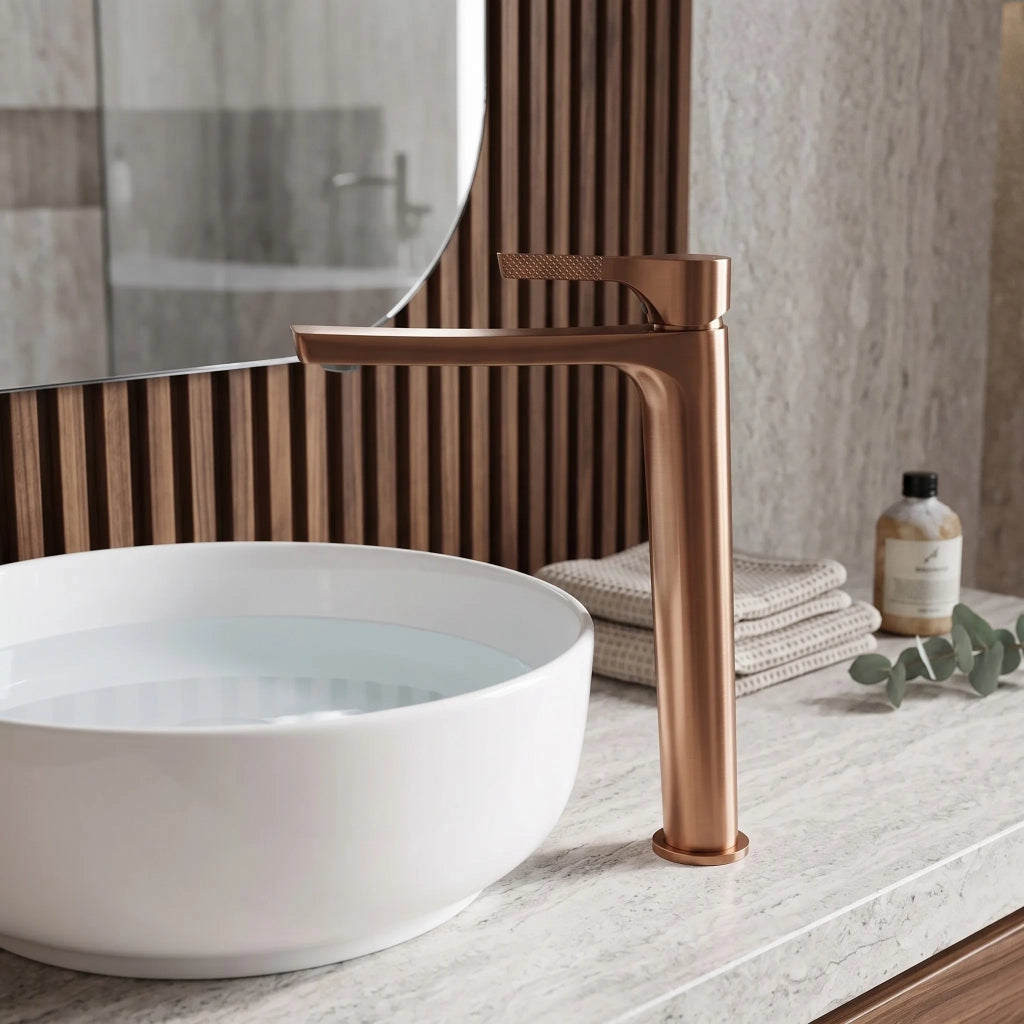 Rubinetto Da Lavabo Premium Rea Maxim Brush Copper High