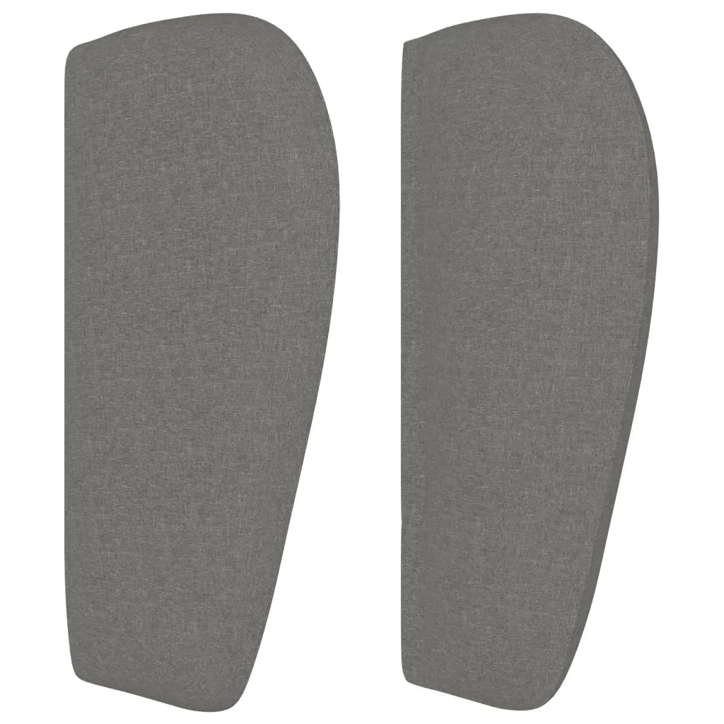 Testiera ad Orecchio Grigio Scuro 183x23x78/88 cm in Tessuto 3116879