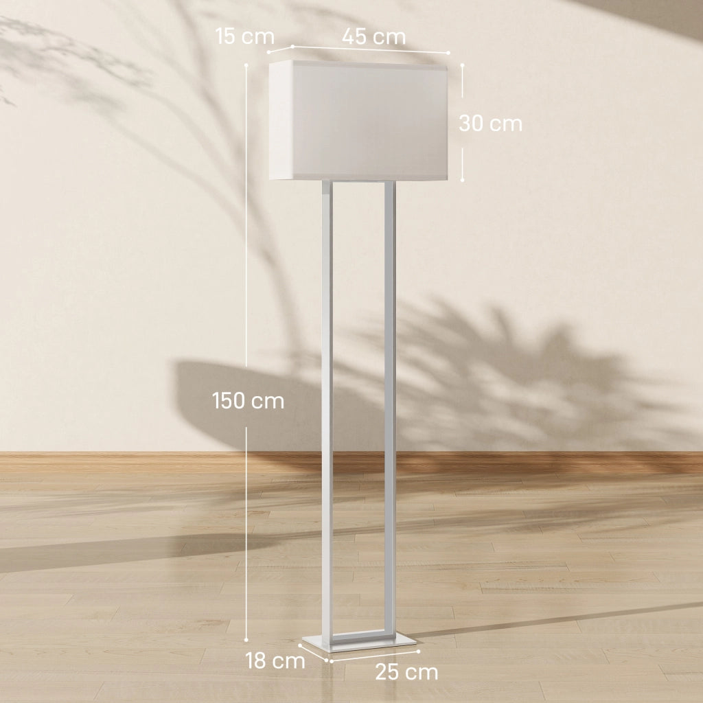 Lampada da Terra Moderna ¨C Xylo ¨C 3 Modalit¨¤ Luce Regolabile Interruttore a Pedale Bianco