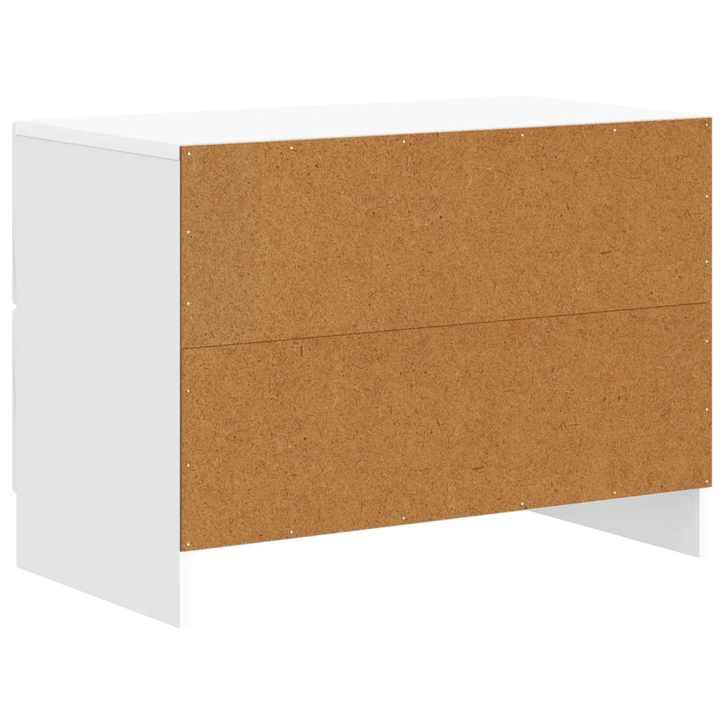Armadio da Notte con cassetto Bianco Lucido 62 x 34,5 x 44,5 cm 895699