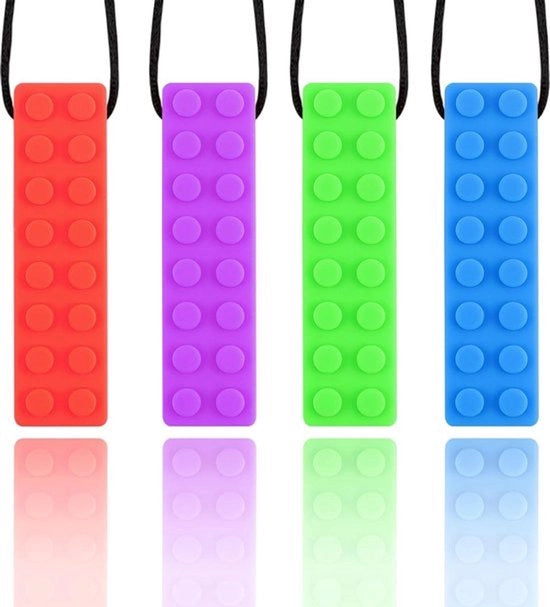 4 pezzi di catenella per bambini - Collare teething sensoriale - Miglior giocattolo da mordere per autismo.