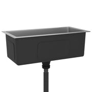 Lavello da cucina fatto a mano lavandino da bagno per interni 60 x 30 cm acciaio inox argentato 02_0002455