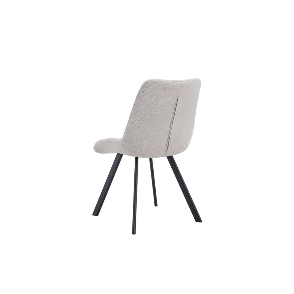 Set di 2 sedie VELMA – Tessuto beige – Gambe in metallo – Design elegante – Seduta confortevole e moderna