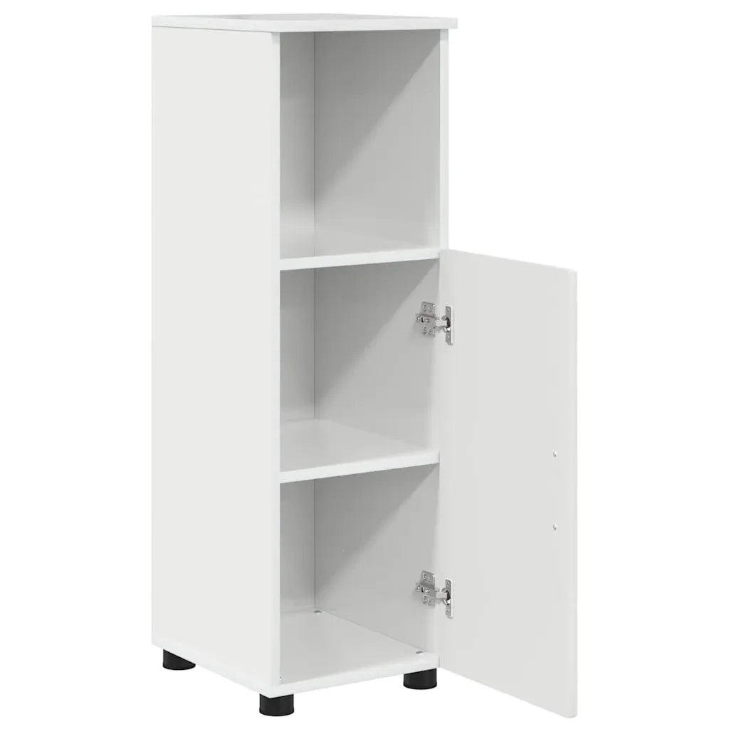 Set di mobili per il bagno con porta 3 pcs Bianco Lucido