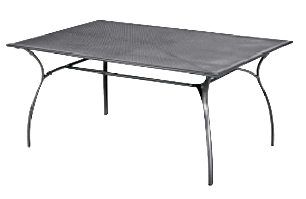 Tavolo Rettangolare da Giardino 160x100 cm in Ferro Vorghini Ameno Antracite